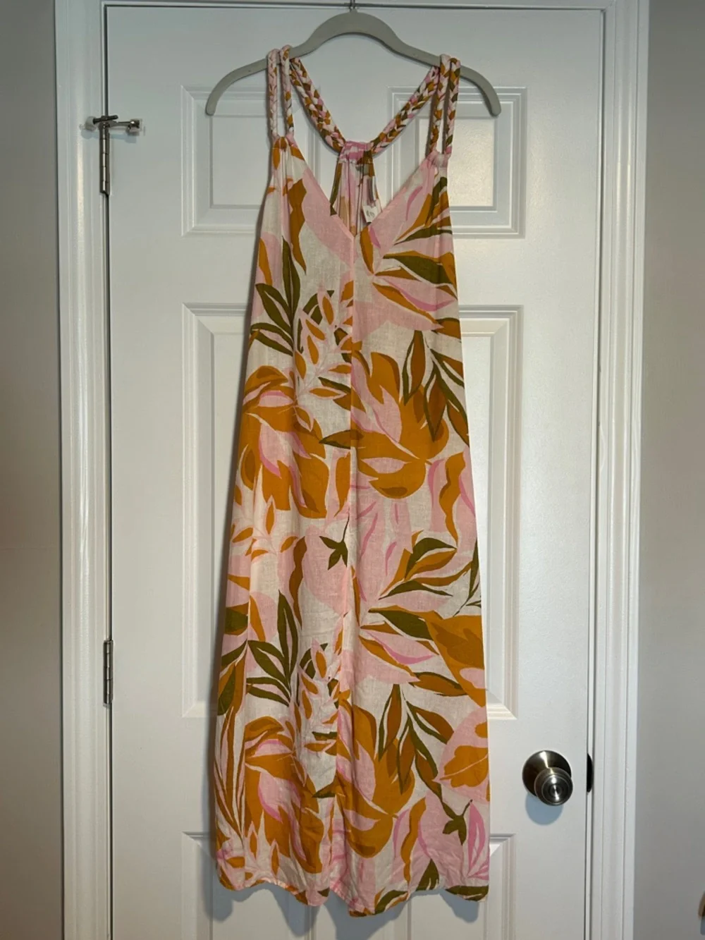 C&C California Floral Linen Maxi Swim Coverup Women's Size Large - Picture 1 of 5